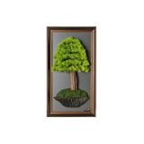 Omnia Concept Bonsai Tablaeu - 6C - Mdf Plaka Üzerinde Çerçeveli 3 Boyutlu Yapay Ağaç Tablosu 33X60 Cm
