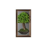 Omnia Concept Bonsai Tablaeu - 7B - Mdf Plaka Üzerinde Çerçeveli 3 Boyutlu Yapay Ağaç Tablosu 33X60 Cm