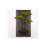 Omnia Concept Bonsai Tablaeu - 7C - Mdf Plaka Üzerinde Çerçeveli 3 Boyutlu Yapay Ağaç Tablosu 33X60 Cm