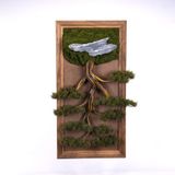 Omnia Concept Bonsai Tableau Magnus-4T - Masif Ahşap Çerçeveli 3 Boyutlu Yapay Ağaç Tablosu 50x100 cm