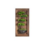 Omnia Concept Timber Bonsai Tablaeu - 1 - Masif Ahşap Çerçeveli 3 Boyutlu Yapay Ağaç Tablosu 33X60 Cm