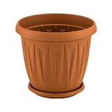Omnipazar 3,5 Litre Plastik Ürgüp Saksı - Kahverengi