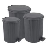 Omnipazar Elf-N320 Nostalji 3 Boy Plastik Pedallı Çöp Kovası