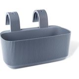 Omnipazar KRS-249 Dekoratif Plastik Pera Askılı Balkon Saksı 3.2 Litre - Mavi