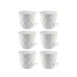 Omnipazar Krs-452 Yakamoz Tabaklı Plastik Saksı Takımı 1.3 Lt Beyaz 6 Adet