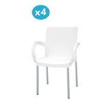 Omnipazar Mt-Cf880 Mare Plastik Bahçe Balkon Koltuk Sandalye 4'Lü Set