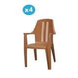 Omnipazar Mt-Gf139 Orbita Plastik Bahçe Balkon Koltuk Sandalye 4'Lü Set