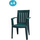 Omnipazar MT-GF175 Cometa Plastik Bahçe Balkon Sandalye 4'lü Set - Yeşil