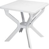 Omnipazar MT-GF235 Prima Isola Plastik Kare Bahçe Balkon Masa 70 x 70 cm - Beyaz