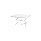Omnipazar Mt-Gfm212 Ancora Plastik Dikdörtgen Katlanır Bahçe Balkon Masa 75X120 Cm Beyaz
