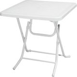 Omnipazar Mt-Gfm235 Prima Sorgente Plastik Kare Bahçe Balkon Masa 70X70 Cm Beyaz