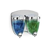 Omnipazar Omnisoft Fls F038 İkiz Sıvı Sabunluk Krom Kaplama 350+350 Ml Çok Renkli