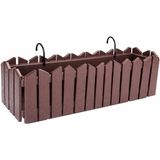 Omnipazar OZN-616 Efes Askılı Balkon Saksı Takımı 9 Litre No:2 - Kahverengi