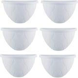Omnipazar SO-DD01 1.4 Litre Beyaz Plastik Damla Duvar Saksı 6 Adet Balkon ve Bahçe İçin Uygun