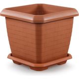 Omnipazar SO-HK05 Hisar Kare Tabaklı Saksı 74,3 Lt No 5 - Turuncu