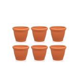 Omnipazar So-Hs01 Plastik Hasır Desenli Saksı 3.3 Lt Kiremit 6 Adet