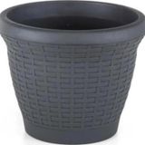 Omnipazar So-Hs02 Plastik Hasır Desenli Dekoratif Saksı 6 Litre No 2