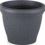Omnipazar So-Hs03 Plastik Hasır Desenli Dekoratif Saksı 10 Litre No 3