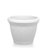 Omnipazar So-Hs06 Plastik Hasır Desenli Dekoratif Saksı 42 Litre No 6