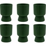Omnipazar SO-LTSA02 Lotus Ayaklı Plastik Vazo Çiçek Saksı 5 Lt No: 2 Yeşil 6 Adet