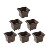 Omnipazar So-Ob00 Dekoratif Ova Balkon Saksı 2.2 Lt Mocha 6 Adet
