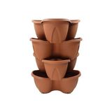 Omnipazar So-Pks3 Pmukkale Dekoratif Saksı Çilek Saksı 4'Lü Set 12.5 Litre Kiremit No 3