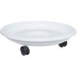 Omnipazar SO-TT03 Tekerlekli Saksı Tabağı No 3 - Beyaz