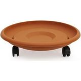Omnipazar SO-TT03 Tekerlekli Saksı Tabağı No 3 - Kiremit