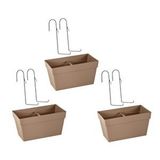 Omnipazar So-Yb01a Askılı Yalı Balkon Saksı 6.5 Lt Mocha 3 Adet