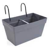Omnipazar SO-YB01A Dekoratif Askılı Yalı Balkon Saksı 6.5 Litre No 1 - Antrasit