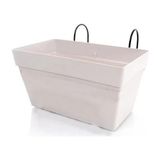 Omnipazar SO-YB01A Dekoratif Askılı Yalı Balkon Saksı 6.5 Litre No 1 - Beyaz