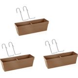 Omnipazar So-Yb02a Askılı Yalı Balkon Saksı 10.8 Lt Mocha 3 Adet