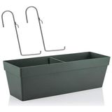 Omnipazar SO-YB02A Dekoratif Askılı Yalı Balkon Saksı 10.8 Litre No 2 - Antrasit
