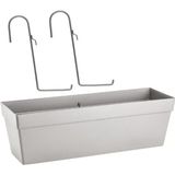 Omnipazar SO-YB02A Dekoratif Askılı Yalı Balkon Saksı 10.8 Litre No 2 - Beyaz