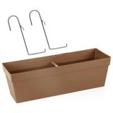 Omnipazar SO-YB02A Dekoratif Askılı Yalı Balkon Saksı 10.8 Litre No 2 - Mocha