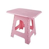 Omnipazar SRL-2007 Plastik Katlanır Sehpa Piknik Oyun Masası No 3 - Pembe