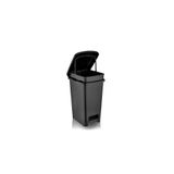 Omnipazar Srl-3029 Slim Pedallı Plastik Çöp Kovası İç Kovalı 25 Lt Siyah