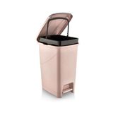 Omnipazar Srl-3030 Slim Pedallı Plastik Çöp Kovası İç Kovalı 40 Litre Pembe