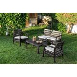 Omnipazar SY-2492 Solemare 2'li Bahçe Oturma Grubu Koltuk Takımı - Kahverengi