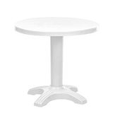 Omnipazar SY-2556 Beyaz Yuvarlak Plastik Masa 80x72 cm 51012