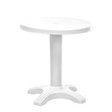Omnipazar SY-2565 Beyaz Yuvarlak Plastik Masa 60x72 cm 77845