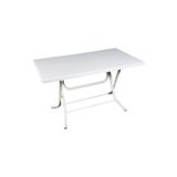 Omnipazar Sy-2577 Beyaz Dikdörtgen Plastik Katlanır Masa 70X120cm