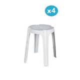 Omnipazar Sy-4640 Plastik Tabure Büyük Boy 4'Lü Set