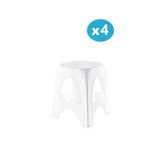 Omnipazar Sy-4667 Plastik Hasır Tabure Küçük Boy 4'Lü Set