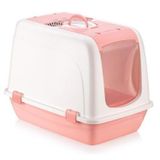 Omnipazar SY-5092 Büyük Kapaklı Evcil Hayvan Kedi Tuvaleti - Pembe