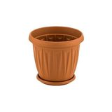 Omnipazar SY-5701 1 Lt Plastik Ürgüp Saksı Takım No 1 - Kahverengi