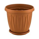 Omnipazar SY-5704 5 Lt Plastik Ürgüp Saksı Takımı No 4 - Kahverengi
