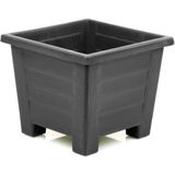 Omnipazar SY-5846 Dekoratif Plastik Kare Ayaklı Saksı 7 Litre No 3 - Antrasit