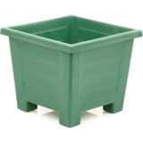 Omnipazar SY-5846 Dekoratif Plastik Kare Ayaklı Saksı 7 Litre No 3 - Yeşil
