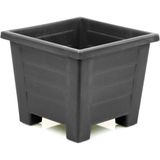 Omnipazar SY-5848 Dekoratif Plastik Kare Ayaklı Saksı 30 Litre No 5 - Antrasit
